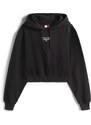 Tommy Jeans Μπλούζα φούτερ 'ESSENTIAL' μαύρο / λευκό
