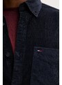 Πουκάμισο κοτλέ Tommy Jeans ανδρικά, χρώμα: ναυτικό μπλε, DM0DM22021