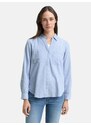 TOM TAILOR Μπλούζα γαλάζιο / λευκό
