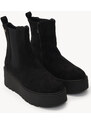 Ligglo Μαύρα Μποτάκια Flatform με Ελαστικά Πλαϊνά