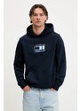 Βαμβακερή μπλούζα Tommy Jeans χρώμα: ναυτικό μπλε, με κουκούλα, DM0DM21623