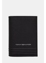 Δερμάτινη θήκη για κάρτες Tommy Hilfiger χρώμα: μαύρο, AM0AM13262