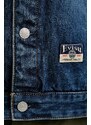 Τζιν μπουφάν Evisu Sheridan Daicock Printed ανδρικό, χρώμα: ναυτικό μπλε, 2EAHTM4SJ1015