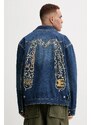 Τζιν μπουφάν Evisu Sheridan Daicock Printed ανδρικό, χρώμα: ναυτικό μπλε, 2EAHTM4SJ1015