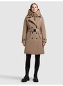 khujo Ανοιξιάτικο και φθινοπωρινό παλτό 'Gora' σκούρο μπεζ / ανοικτό καφέ