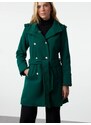 Trendyol Ανοιξιάτικο και φθινοπωρινό παλτό σκούρο πράσινο