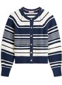 TOMMY HILFIGER Πλεκτή ζακέτα ναυτικό μπλε / λευκό μαλλιού