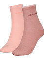 Calvin Klein γυναικείες κάλτσες ψηλές CK Women Sock Shiny Mouline (2 ζεύγη)-701229452-004