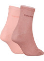 Calvin Klein γυναικείες κάλτσες ψηλές CK Women Sock Shiny Mouline (2 ζεύγη)-701229452-004